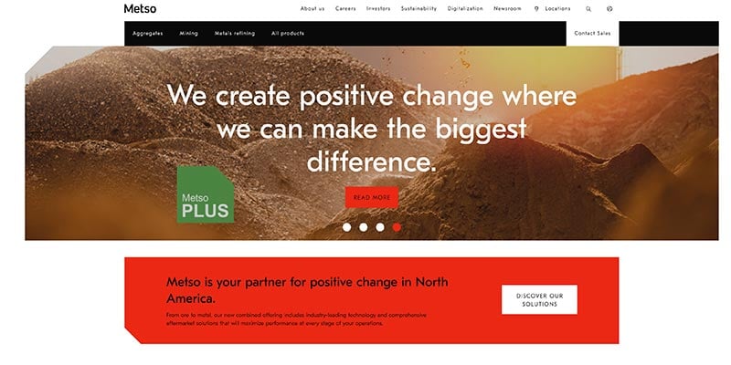 Sitio web de Metso