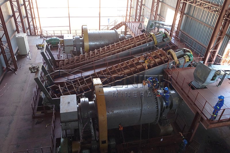 Molino de bolas seco para minería de cobre