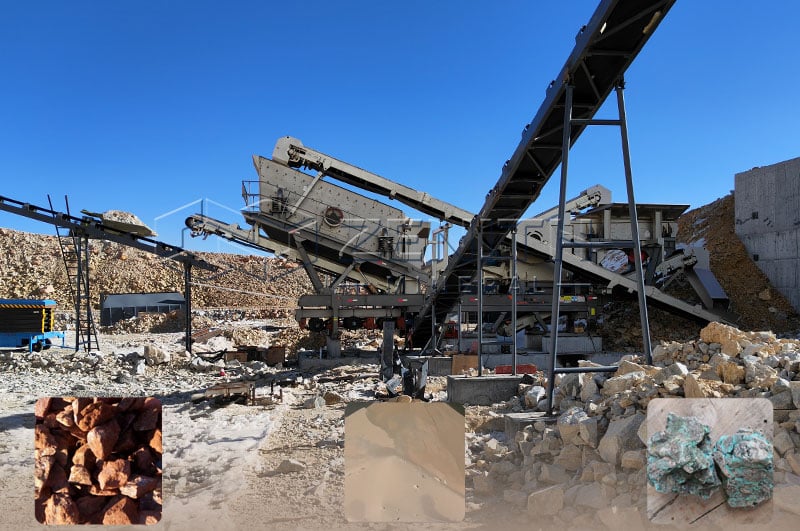 Proceso de chancado de minerales en minería en peru