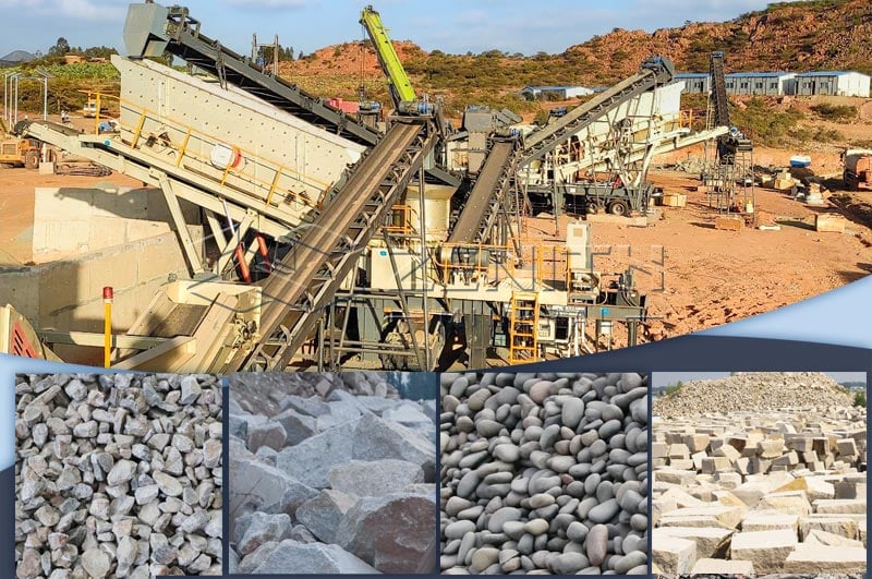 Trituradora móvil en venta para trituración de roca dura