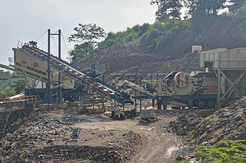 Planta móvil de procesamiento de oro para mineral aurífero de río en Chile