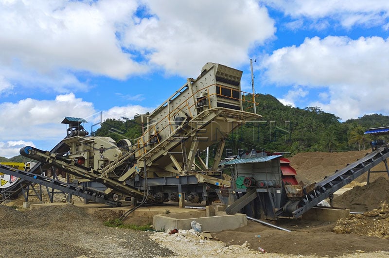 Planta móvil de procesamiento de oro para trituración y lavado en México