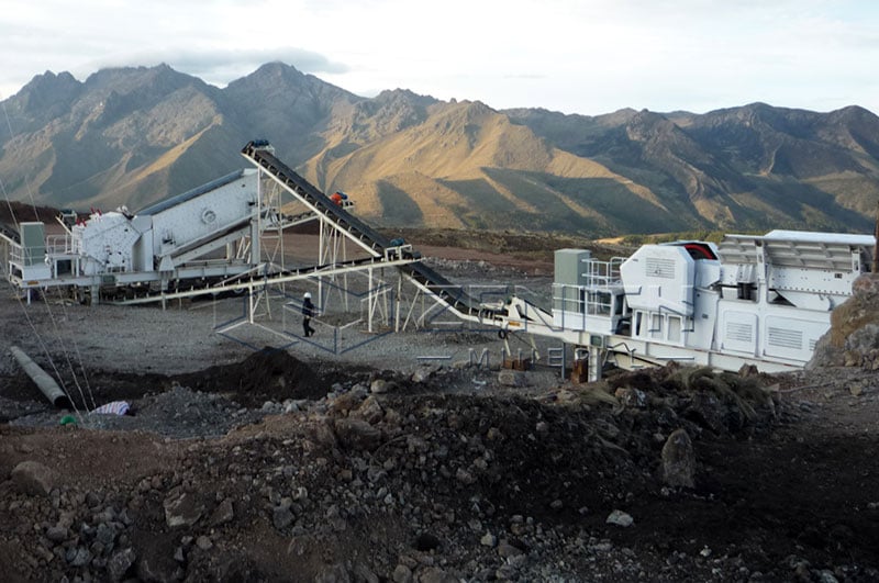 Planta trituradora de piedra móvil para trituración de minerales en México