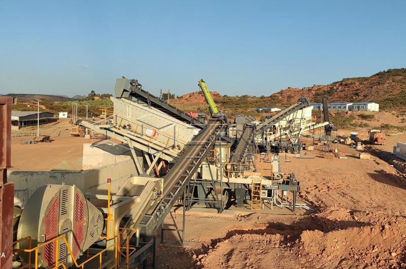 Máquina trituradora de rocas para extracción de cobre 