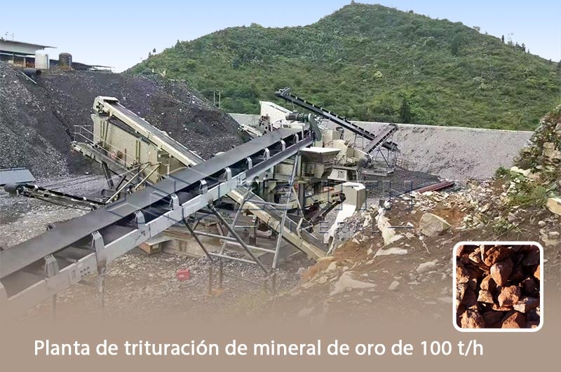 Planta de trituración de piedra para minería de oro en México
