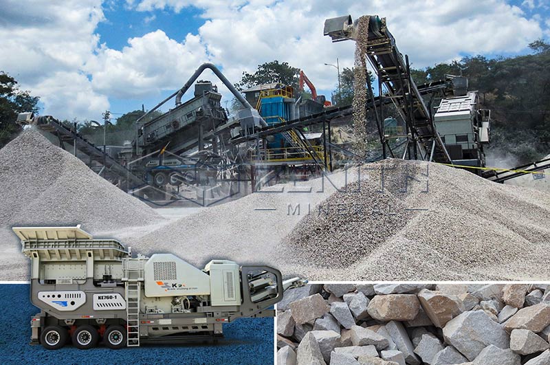 Planta trituradora de piedra para trituración de granito